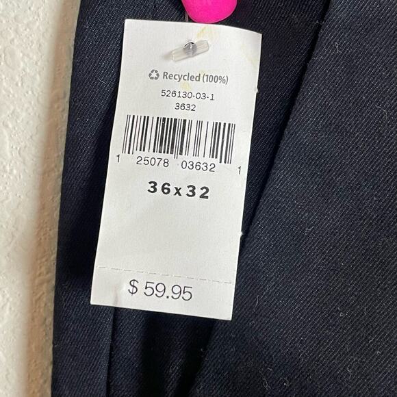 NWT Gap Straight Pants Black Men's 36x32 Mid-Rise Straight Leg Stretch - Picture 2 of 9